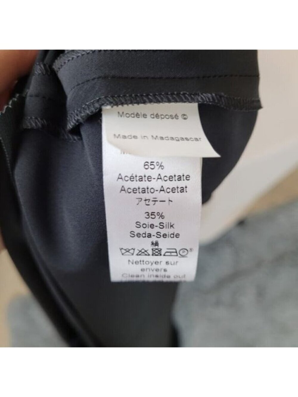 Kenzo Black Silk Blend Crepe Tank - Size 6 - Picture 8 of 9